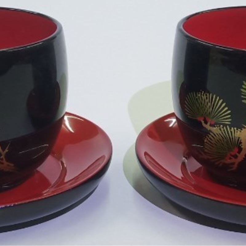 【樺泰漆器】五葉松/山櫻花品茗對杯禮盒(2入)｜天然漆器_4