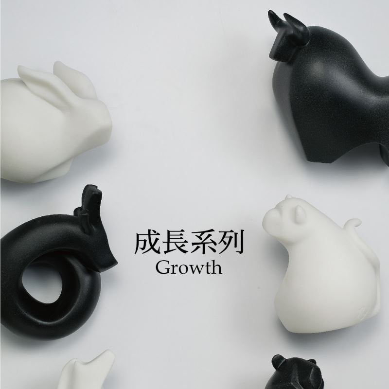 【筌美術】成長_十二生肖造型擺件｜紙鎮｜白大理石/黑膽石可選_3