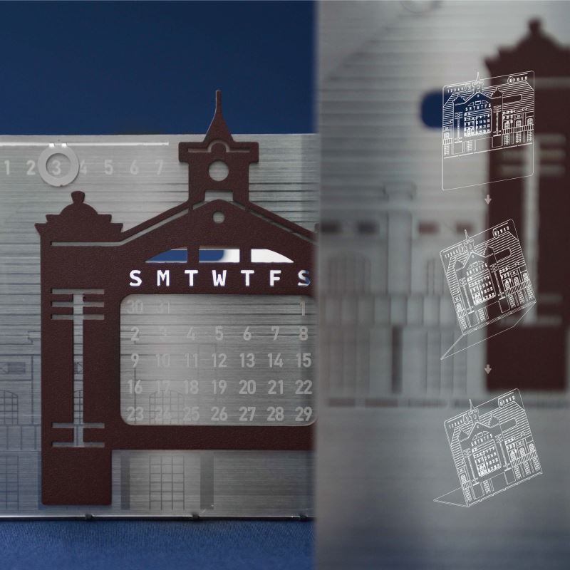 【台華精技】萬年曆_臺中車站款(金屬板金)_5